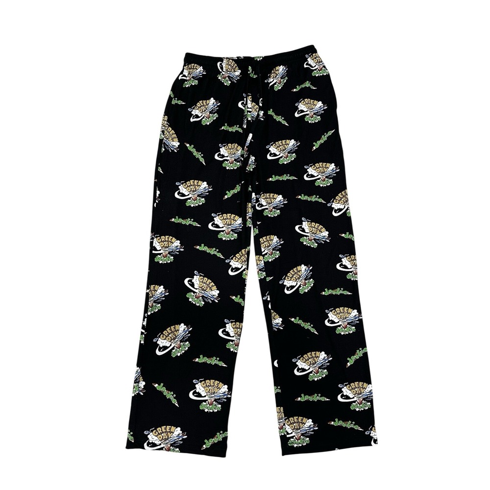 Men's Soft Cozy Punk Rock Green Day Dookie Pajama‎ PJ Pants Medium EUC - Picture 2 of 8